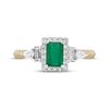 Thumbnail Image 3 of Emerald Ring 1/3 ct tw Diamonds 10K Yellow Gold