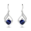 Thumbnail Image 3 of Blue & White Lab-Created Sapphire Earrings Sterling Silver