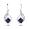 Thumbnail Image 2 of Blue & White Lab-Created Sapphire Earrings Sterling Silver