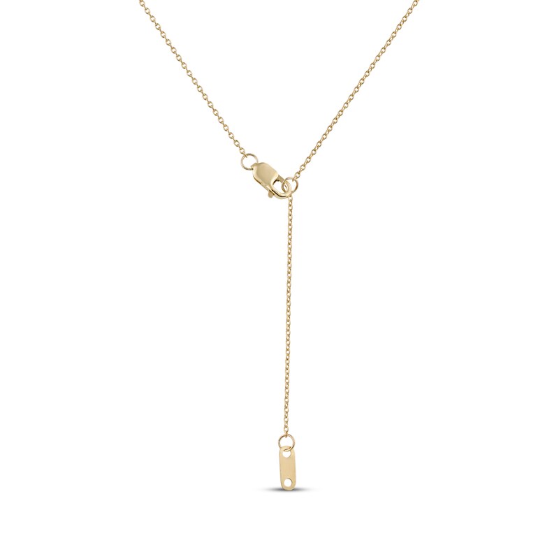 Blue Sapphire & Diamond Necklace 1/20 ct tw 10K Yellow Gold 18"
