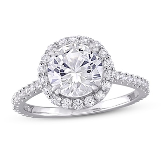 White Lab-Created Sapphire Ring Sterling Silver
