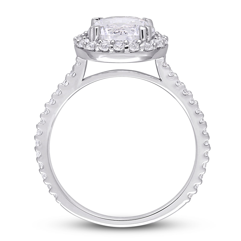 Main Image 3 of White Lab-Created Sapphire Ring Sterling Silver