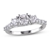 Thumbnail Image 1 of White Lab-Created Sapphire 3-Stone Ring Sterling Silver