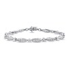 Thumbnail Image 1 of White Lab-Created Sapphire Bracelet Sterling SIlver 7.25&quot;