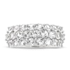 Thumbnail Image 1 of White Lab-Created Sapphire Wide Band Ring Sterling SIlver