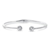 Thumbnail Image 1 of White Lab-Created Sapphire Bangle Bracelet Sterling Silver