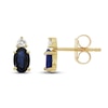 Thumbnail Image 0 of Blue Sapphire & Diamond Earrings 1/20 ct tw 10K Yellow Gold
