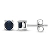 Thumbnail Image 0 of Certified Blue Sapphire Stud Earrings 14K White Gold