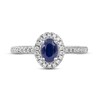 Thumbnail Image 2 of Blue Sapphire & Diamond Ring 1/5 ct tw 10K White Gold