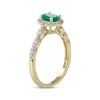 Thumbnail Image 1 of Emerald & Diamond Ring 1/6 ct tw 10K Yellow Gold