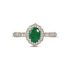 Thumbnail Image 2 of Emerald & Diamond Ring 1/6 ct tw 10K Yellow Gold