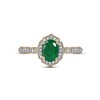 Thumbnail Image 2 of Emerald & Diamond Ring 1/6 ct tw 10K Yellow Gold