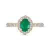 Thumbnail Image 3 of Emerald & Diamond Ring 1/6 ct tw 10K Yellow Gold