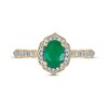 Thumbnail Image 3 of Emerald & Diamond Ring 1/6 ct tw 10K Yellow Gold