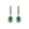 Thumbnail Image 1 of Emerald & Diamond Earrings 1/10 ct tw 10K Yellow Gold