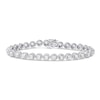 Thumbnail Image 1 of White Lab-Created Sapphire Fashion Bracelet Sterling Silver 7.5&quot;