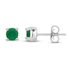 Thumbnail Image 0 of Certified Emerald Stud Earrings 14K White Gold