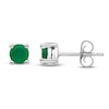 Thumbnail Image 1 of Certified Emerald Stud Earrings 14K White Gold