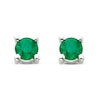 Thumbnail Image 2 of Certified Emerald Stud Earrings 14K White Gold