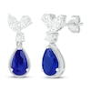 Thumbnail Image 0 of Blue & White Lab-Created Sapphire Earrings Sterling Silver