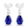Thumbnail Image 3 of Blue & White Lab-Created Sapphire Earrings Sterling Silver