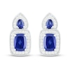 Thumbnail Image 3 of Blue & White Lab-Created Sapphire Earrings Sterling Silver