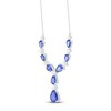 Thumbnail Image 1 of Blue & White Lab-Created Sapphire Necklace Sterling Silver