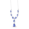 Thumbnail Image 2 of Blue & White Lab-Created Sapphire Necklace Sterling Silver