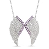 Thumbnail Image 1 of Le Vian Pink Sapphire & Diamond Angel Wings Necklace 1 ct tw 14K Vanilla Gold 18&quot;