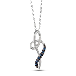 Le Vian Sapphire & Diamond Necklace 14K Vanilla Gold 18"