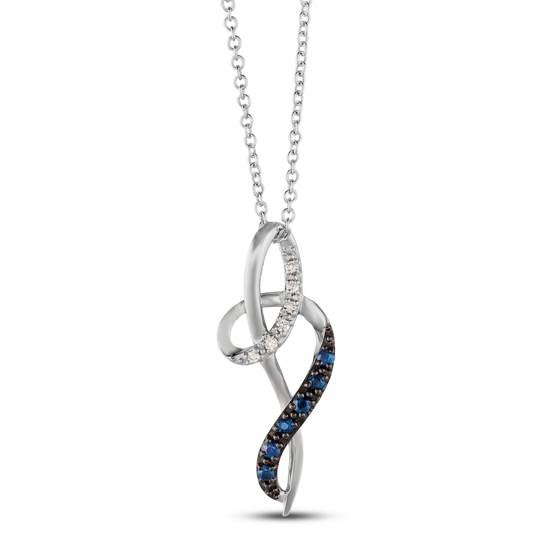 Main Image 1 of Le Vian Sapphire & Diamond Necklace 14K Vanilla Gold 18&quot;