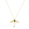 Thumbnail Image 3 of Le Vian Emerald Dragonfly Necklace 1/5 ct tw Diamonds 14K Honey Gold 18&quot;