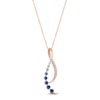 Thumbnail Image 1 of Le Vian Denim Ombré Necklace 1/6 ct tw Diamonds 14K Strawberry Gold 18&quot;