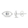 Thumbnail Image 1 of Blue & White Lab-Created Sapphire Evil Eye Earrings Sterling Silver