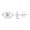 Thumbnail Image 2 of Blue & White Lab-Created Sapphire Evil Eye Earrings Sterling Silver