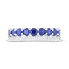 Blue & White Lab-Created Sapphire Stacking Ring Sterling Silver