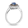 Le Vian Diamond & Blue Sapphire Ring 3/8 ct tw 14K Vanilla Gold
