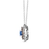 Thumbnail Image 1 of Le Vian Diamond & Blue Sapphire Necklace 3/8 ct tw 14K Vanilla Gold 18"