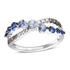 Le Vian Ombré Sapphire Ring 1/6 ct tw Diamonds 14K Vanilla Gold