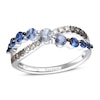 Thumbnail Image 1 of Le Vian Ombré Sapphire Ring 1/6 ct tw Diamonds 14K Vanilla Gold