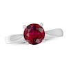 Thumbnail Image 0 of Lab-Created Ruby Solitaire Ring Sterling Silver