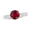 Thumbnail Image 1 of Lab-Created Ruby Solitaire Ring Sterling Silver
