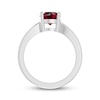 Thumbnail Image 1 of Lab-Created Ruby Solitaire Ring Sterling Silver