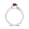 Thumbnail Image 2 of Lab-Created Ruby Solitaire Ring Sterling Silver