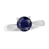 Thumbnail Image 1 of Blue Lab-Created Sapphire Solitaire Ring Sterling Silver