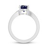 Thumbnail Image 2 of Blue Lab-Created Sapphire Solitaire Ring Sterling Silver