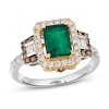 Thumbnail Image 1 of Le Vian Emerald Ring 5/8 ct tw Diamonds 14K Two-Tone Gold