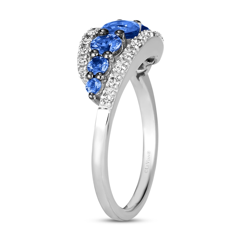 Le Vian Sapphire Ring 1/5 ct tw Diamonds 14K Vanilla Gold