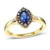 Thumbnail Image 0 of Le Vian Diamond & Blue Sapphire Ring 1/6 ct tw 14K Honey Gold
