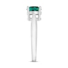 Thumbnail Image 3 of Lab-Created Emerald Solitaire Ring Sterling Silver